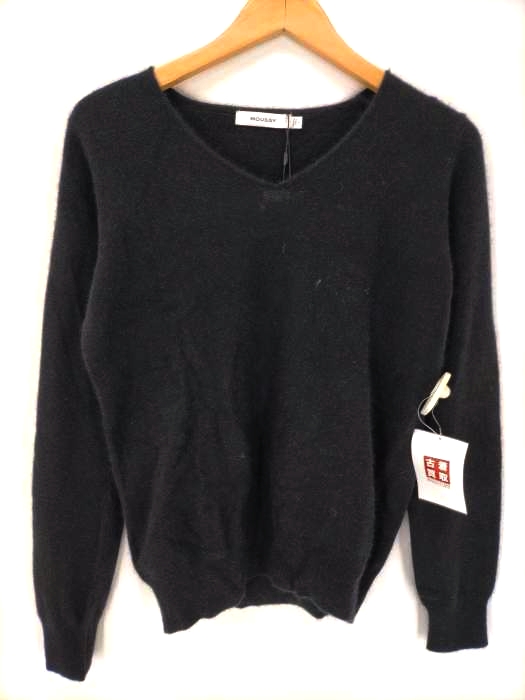 moussy(マウジー) COMFORT V NECK KNIT TOP レディース  FREE