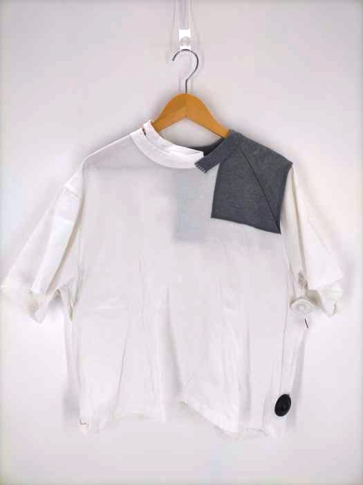 kolor(カラー) 21SS 半袖カットソー 切替 デザイン パッチワーク Tシャツ メンズ JPN：2