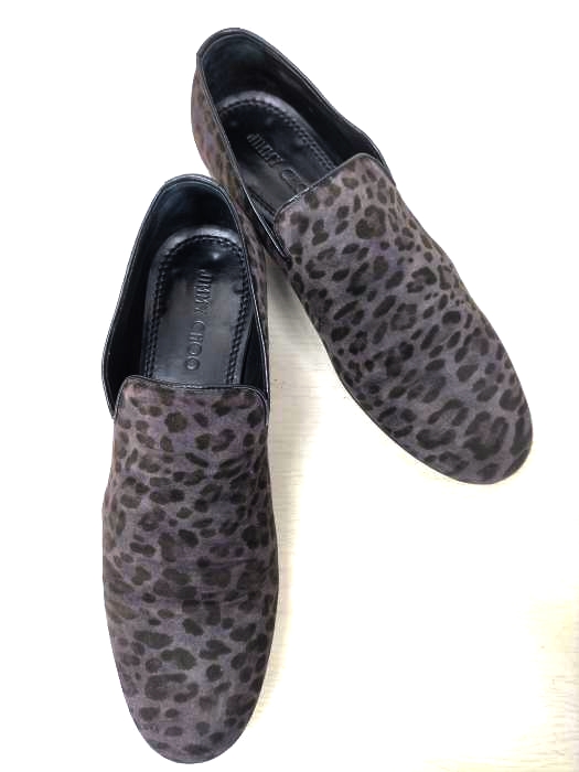 JIMMY CHOO(ジミーチュウ) レオパード スエードヴァンプローファー メンズ 表記無