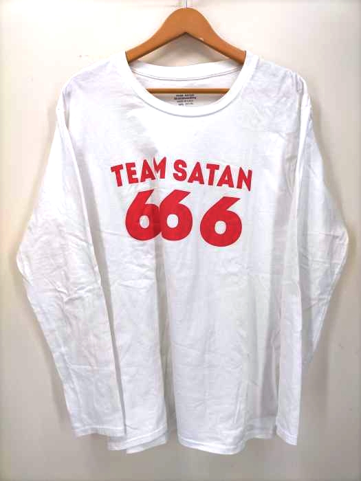 チームサタンスケートボーディング TEAM SATAN SKATEBOARDING TEAM SATAN666 フロントプリントTシャツ メンズ JPN：L