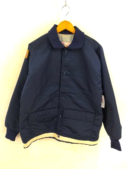 USED古着(ユーズドフルギ) DIRECT FACTORY SERVICE 80S~90S MADE IN USA 裏地キルティング 国旗刺繍ナイロンジャケット メンズ 表記無