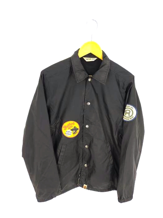 アベイシングエイプ A BATHING APE 金タグ ワッペンコーチジャケット メンズ 表記無
