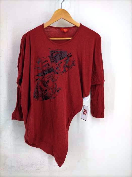 ヴィヴィアンウエストウッドレッドレーベル Vivienne Westwood RED LABEL トランププリント 変形カットソー レディース  2