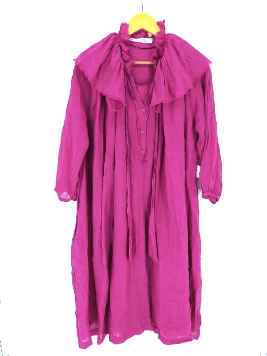 ザラ ZARA RUFFLED NECK TUNIC レディース import：XS