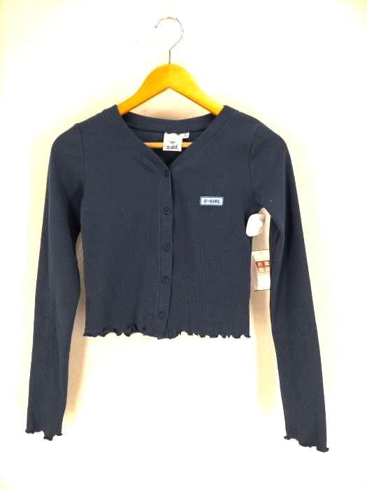 エックスガール X-girl LOGO L/S CARDIGAN レディース JPN：S