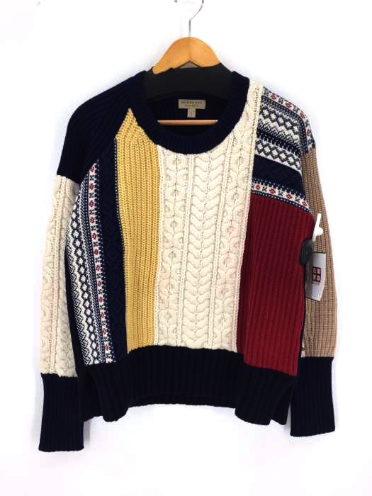 BURBERRY(バーバリー) PATCHWORK CHUNKY KNIT SWEATER レディース  S