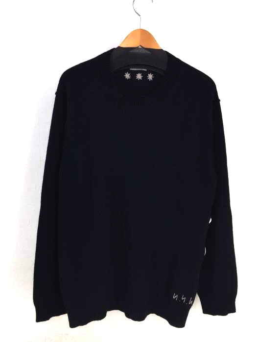 Yohji Yamamoto POUR HOMME(ヨウジヤマモトプールオム) 13AW ロゴ刺繍アウトシームニット メンズ JPN：3