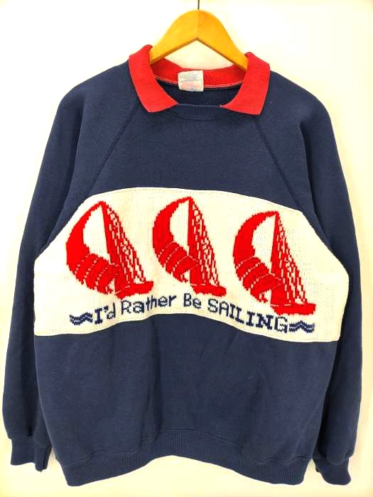 USED古着(ユーズドフルギ) 90S USA製 Hanes ラグランスウェット メンズ import：XL