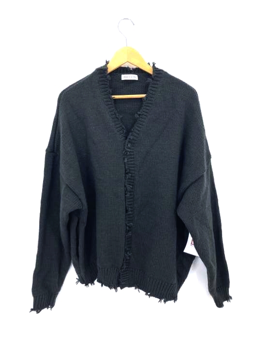 FREAKS STORE(フリークスストア) 20AW ニット カーディガン 長袖 ダメージ加工 S チャコールグレー /DF レディース  S