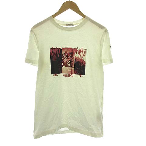 MONCLER(モンクレール) 20SS Tシャツ カットソー 半袖 MAGLIA T-SHIRT プリント M 白 ホワイト /KH ■ISB81 メンズ  M
