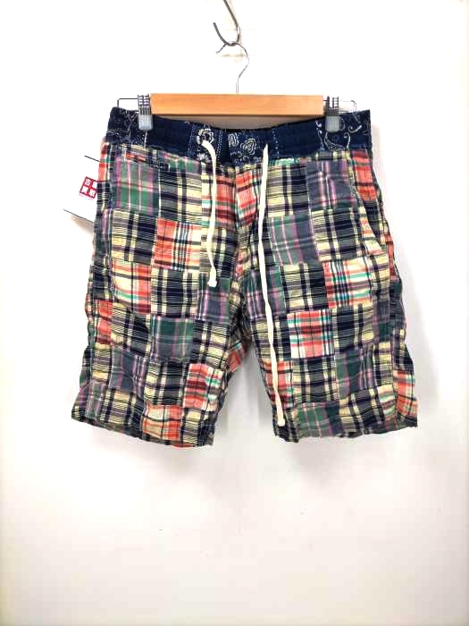 DENIM&SUPPLY RALPH RAUREN(デニムアンドサプライラルフローレン) チェック柄 パッチワーク ショートパンツ メンズ  M
