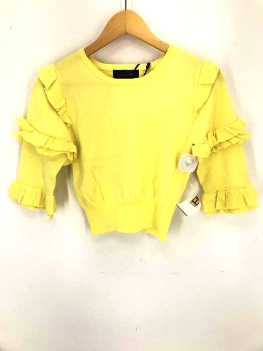LeoryEBLOA(レオリーエブロア) フリルスリーブニットTOP レディース  FREE