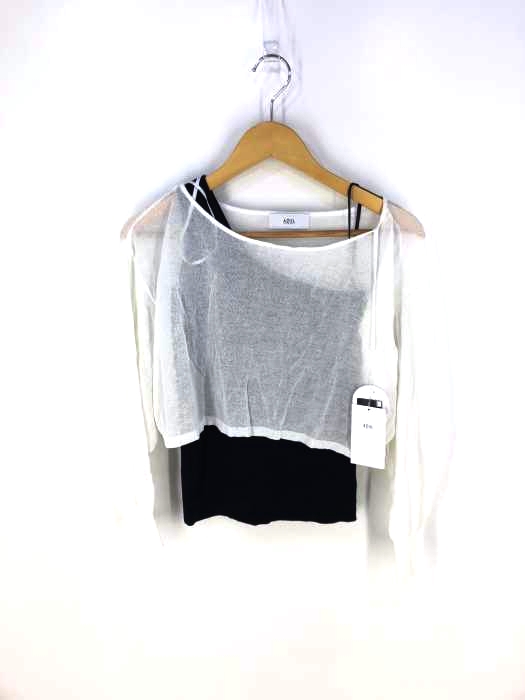 AZUL by moussy(アズールバイマウジー) ONE-SHOULDER KNIT SET TOPS レディース  S