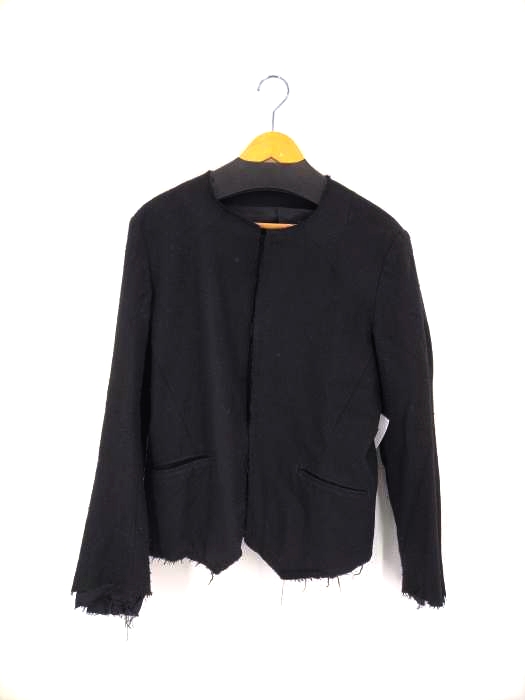 USED古着(ユーズドフルギ) {{WOOL VIYELLA FULLING}}ウール カットオフ加工 ジャケット メンズ JPN：2