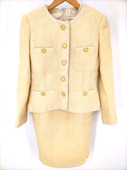 HARRODS(ハロッズ) 金ボタン アンサンブル バンドカラージャケット レディース JPN：2