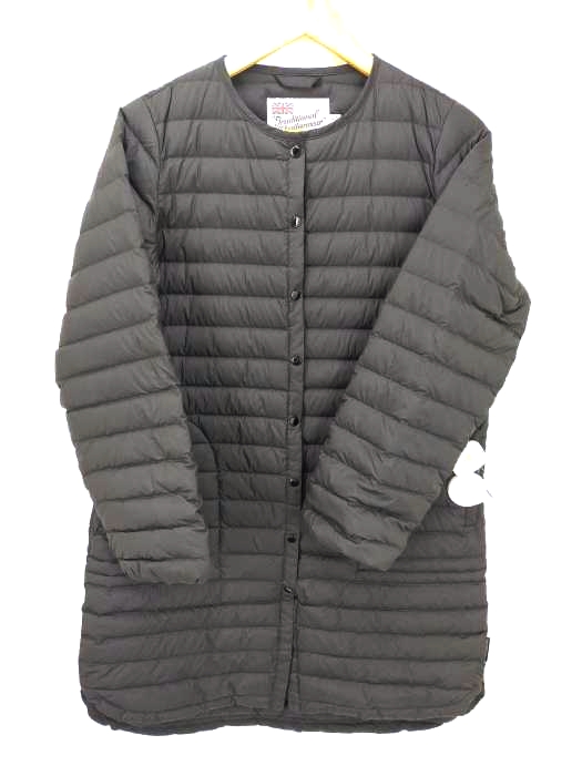 トラディショナルウェザーウェア Traditional Weatherwear アークリー ロング カラーレス キルティングコート レディース JPN：34
