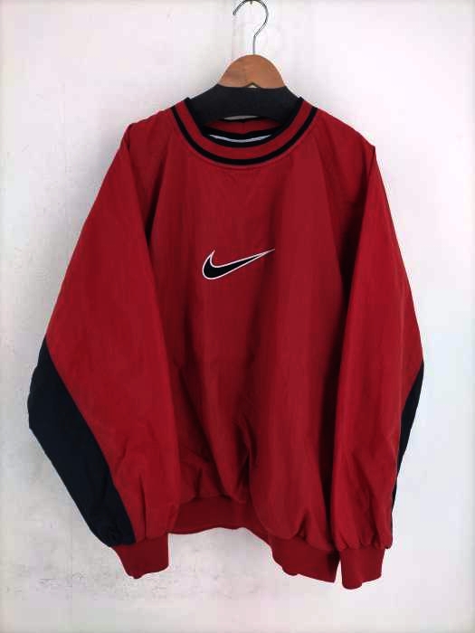 ナイキ NIKE 90S 銀タグ フロントロゴ刺繍 ナイロンプルオーバー メンズ JPN：XL