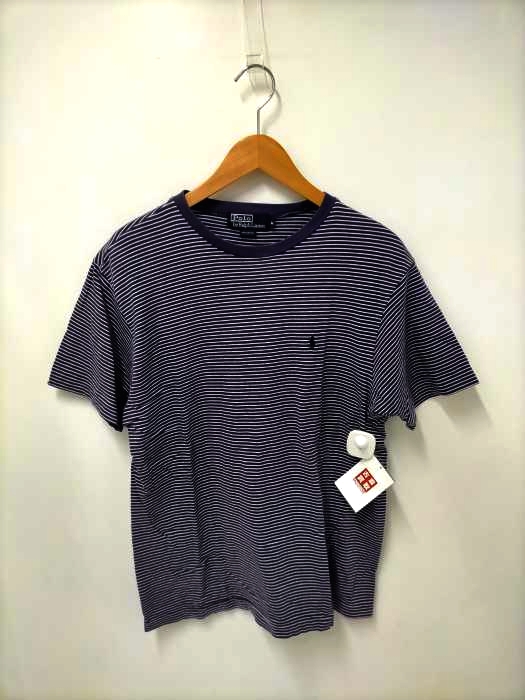 ポロバイラルフローレン Polo by RALPH LAUREN 90S ポニー刺繍ボーダーTシャツ メンズ import：M