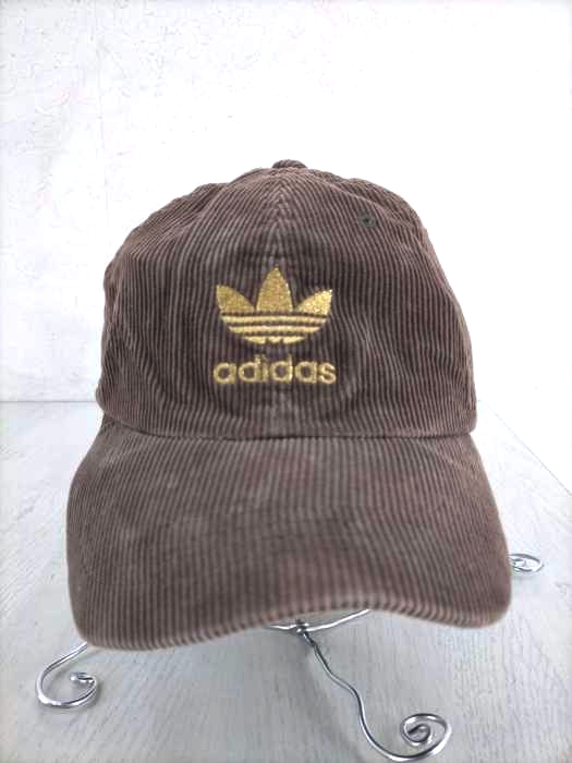 アディダス adidas ロゴ刺繍 コーデュロイキャップ メンズ 表記無