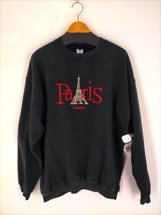 ユーズドフルギ USED古着 Paris 刺繍 クルーネックスウェット メンズ JPN：XXL