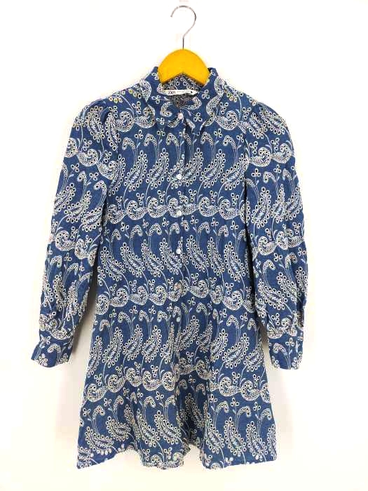 ザラ ZARA OPENWORK EMBROIDERED DRESS レディース import：XS