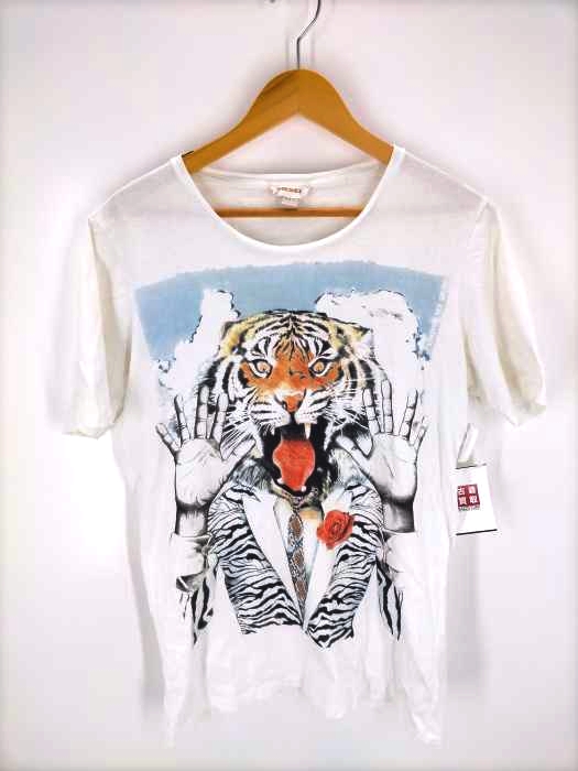 DIESEL(ディーゼル) タイガープリント半袖tシャツ メンズ JPN:L