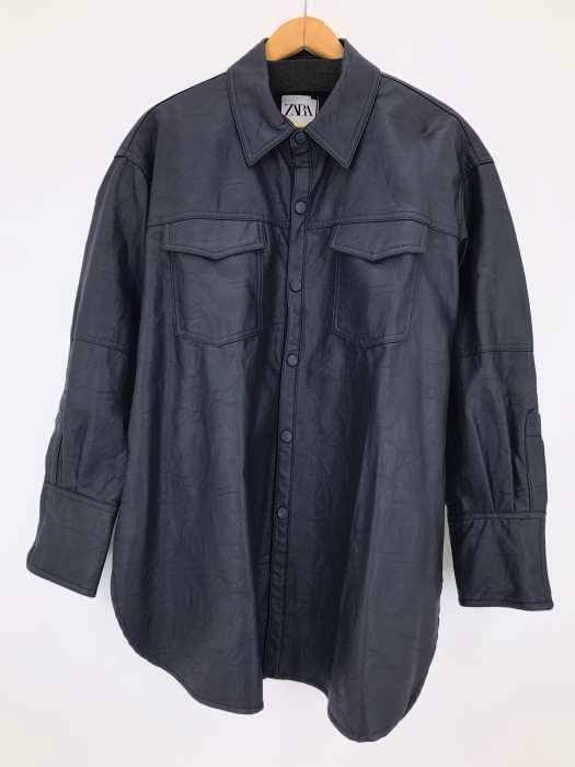 ZARA(ザラ) フェイクレザーシャツチュニック レディース import：M