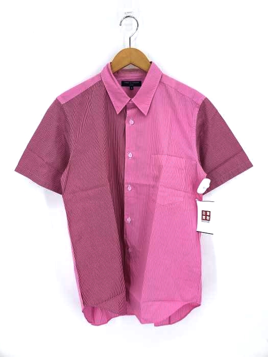 COMME des GARCONS HOMME(コムデギャルソンオム) 染色加工 S/Sストライプシャツ メンズ JPN：S