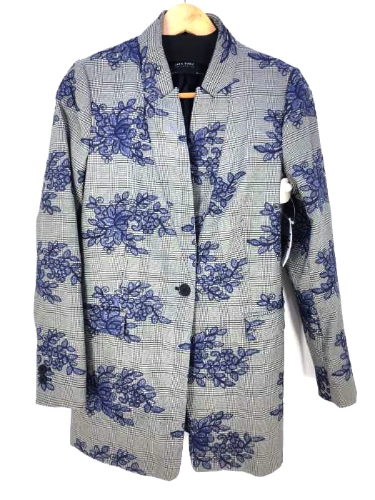 ZARA BASIC(ザラベーシック) フラワーレース 1Bテーラードジャケット レディース  M