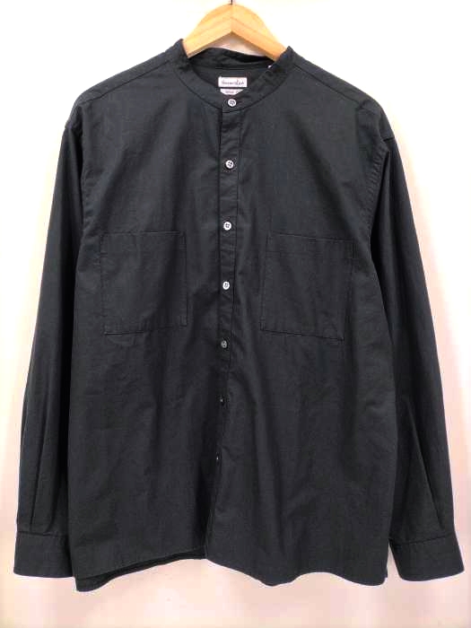 Steven Alan(スティーブンアラン) HI/CNT TWILL 2POCKET BAND COLLAR SHIRT-BOLD メンズ JPN：L