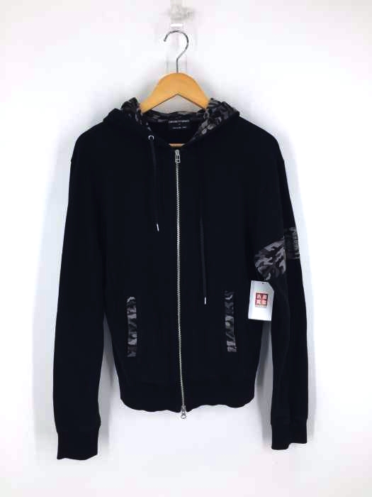 EMPORIO ARMANI EA7(エンポリオアルマーニイーエーセブン) Daisuke Maki カモ柄切替 ジップアップパーカー メンズ JPN：M