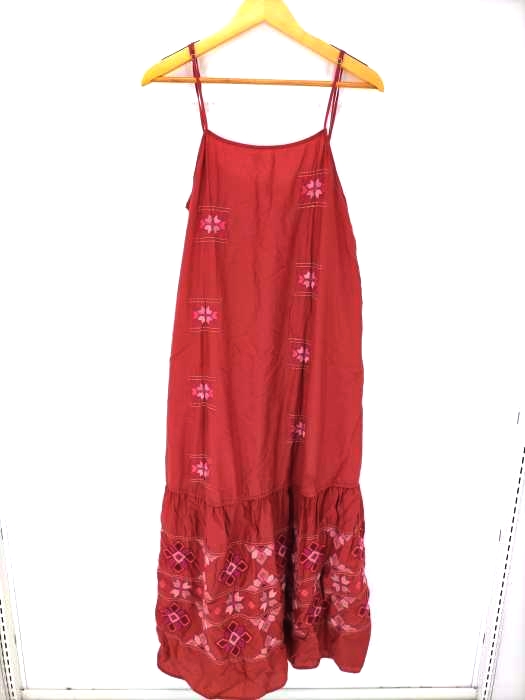 ZARA(ザラ) エンブロイダリーミディワンピース レディース import：M