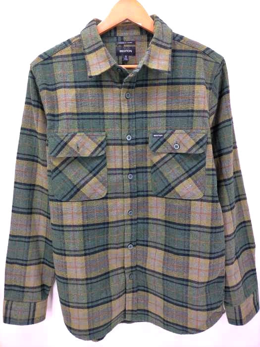 Brixton(ブリクストン) STANDARD FIT BOWERY コットンネルワークシャツ メンズ JPN：S