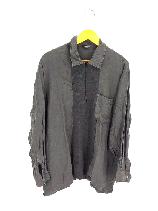 COMME des GARCONS HOMME PLUS(コムデギャルソンオムプリュス) レーヨンウールドッキング ハーフジッププルオーバー メンズ 表記無