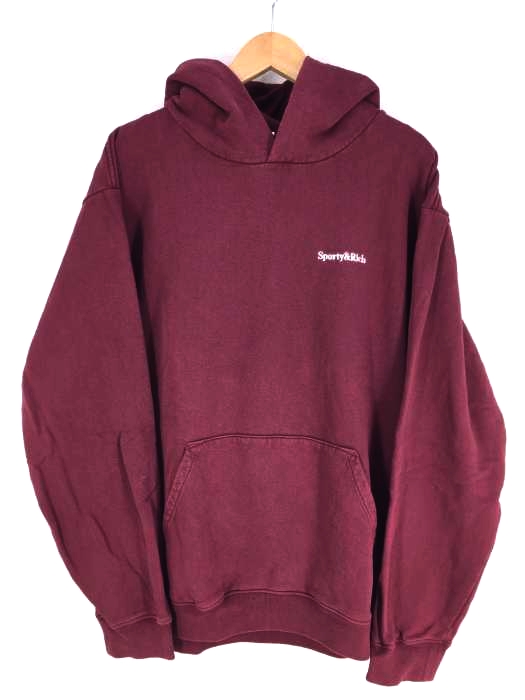 スポーティーアンドリッチ SPORTY& RICH USA製 SERIF LOGO HOODIE メンズ  L