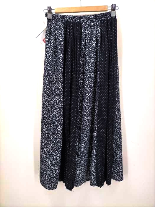 as know as(アズノゥアズ) ポルカドット×小花柄コンビ プリーツロングスカート レディース ONE SIZE