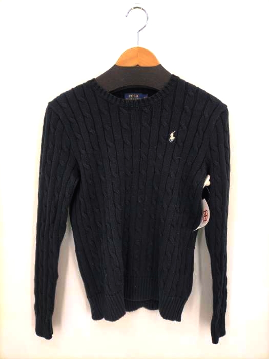 POLO RALPH LAUREN(ポロラルフローレン) ポニー刺繍ロープ編みニット レディース JPN：M