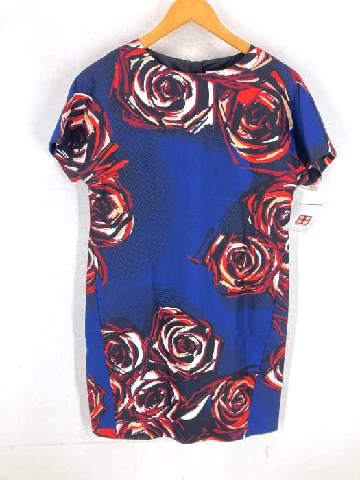 エルケーベネット L.K.Bennett Cotton Silk Blue Dress レディース  UK 8