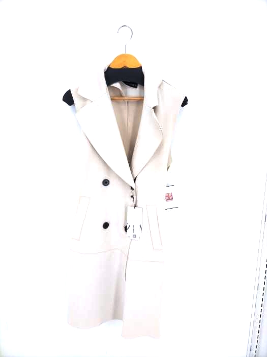 ザラ ZARA フェイクスエード ダブルブレスト ベスト レディース import：XS