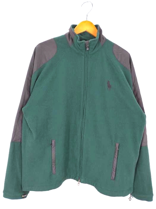ポロゴルフラルフローレン POLO GOLF RALPH LAUREN ポニー刺しゅう 切替 スタンドジップ フリースジャケット メンズ  L