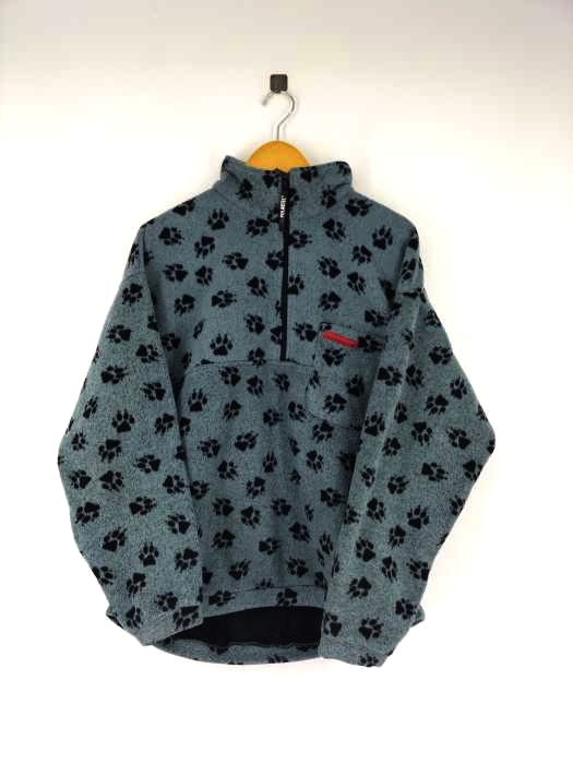ジャックウルフスキン JACK WOLFSKIN 総柄 ハーフジップフリース