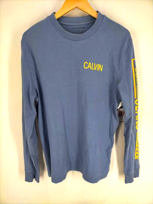 カルバンクラインジーンズ Calvin Klein Jeans 袖プリントクルーネックカットソー メンズ JPN：L
