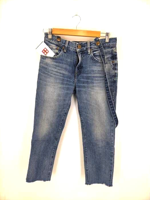 レッドカード REDCARD サスペンダー付き カットオフ デニムパンツ レディース US：24