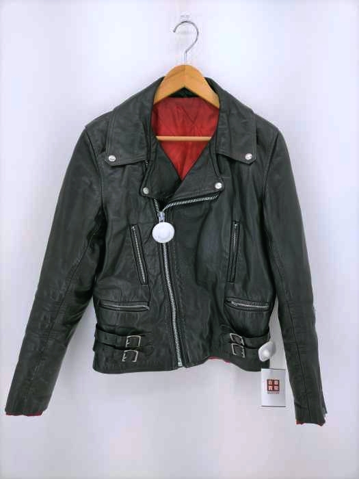 ユーズドフルギ USED古着 70S {{Benroy BRIGHTON}} Cowhide Lightning type Riders Jacket 片爪YKK メンズ 表記無