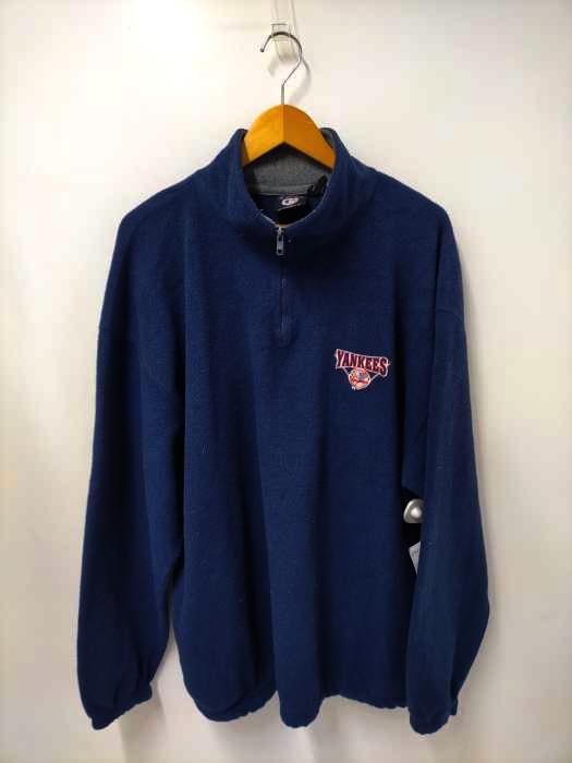 ユーズドフルギ USED古着 {{AVTIVE}}} YANKEES ハーフジップフリース メンズ import：XL