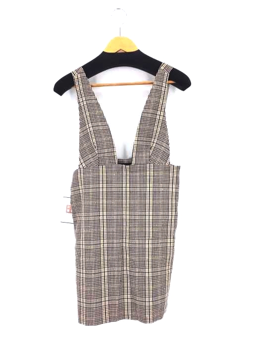 ZARA(ザラ) CHECK PINAFORE SKIRT レディース import：S