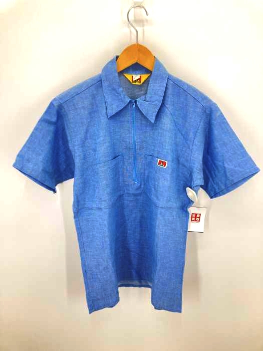 BEN DAVIS(ベンデイビス) 80S 黄タグ ハーフジップ半袖シャツ メンズ  S