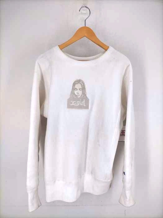 X-girl(エックスガール) FACE REVERSE WEAVE CREWNECK SWEAT TOP レディース JPN：M