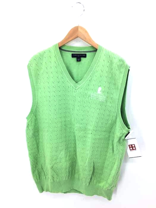 TOMMY HILFIGER GOLF(トミーヒルフィガーゴルフ) 編みニットベスト メンズ import:XL