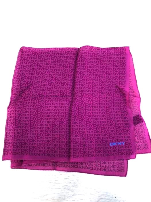 DKNY(ダナキャランニューヨーク) ロゴパターン シルクハンカチ レディース  無